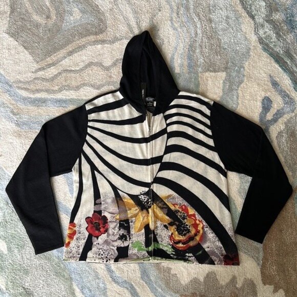 Mark Richards Collection Sweaters - Tropical Cashmere Hooded Cardigan